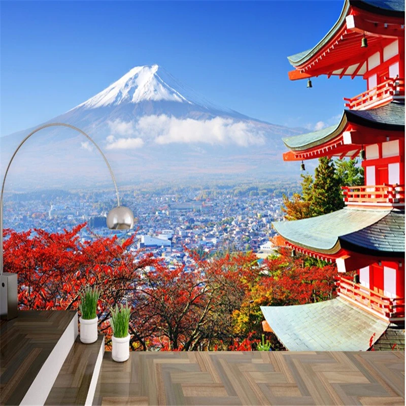 Фотообои beibehang с японским флагом Fuji пейзаж Современная гостиная спальня ТВ вход