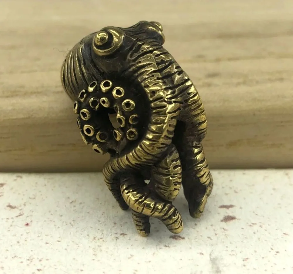 

EDC Knife Beads Brass Octopus Lanyard Bead Paracord Knife Tool Pendant # 67