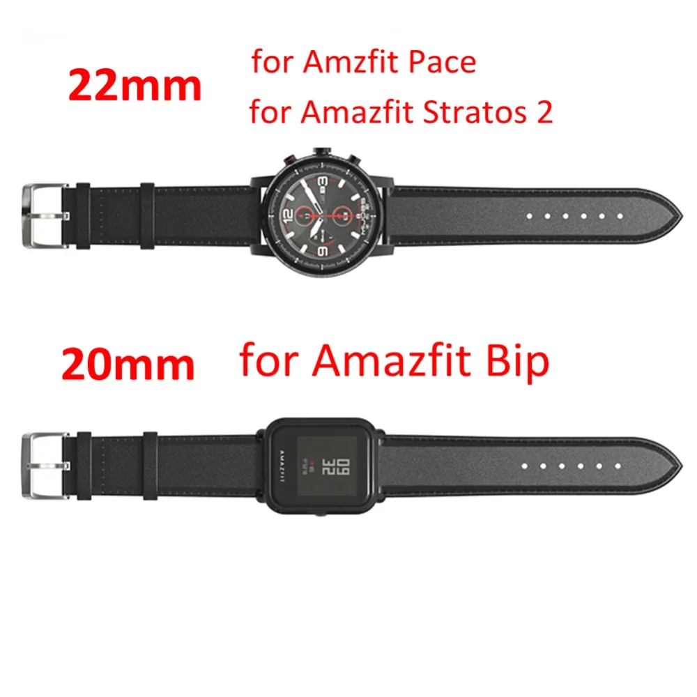 YUEDAER браслет из натуральной кожи ремешок для Xiaomi Amazfit Stratos 2 Pace часы ремешок для Xiaomi Huami Amazfit ремешок Bip 20 мм 22 мм