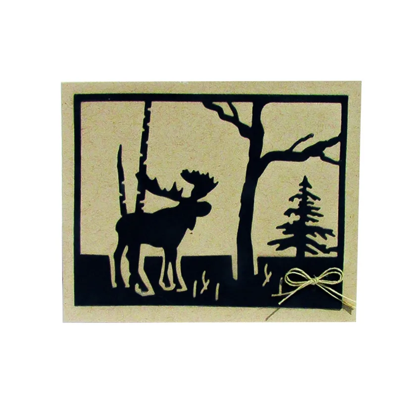 

YaMinSanNiO Christmas Rectangle Deer Tree Frame Metal Cutting Dies for Scrapbooking 2019 DIY Card Ablum Die Cuts for Card Making