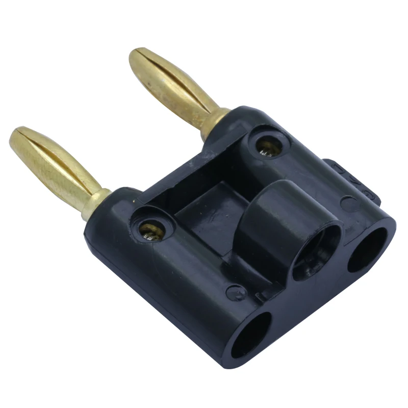 2 шт. позолоченные двойные вилки типа банан|connector plug|connectors goldconnector male |