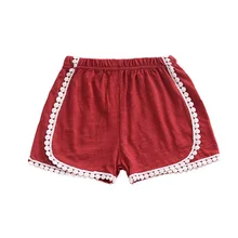 Детские летние повседневные шорты, новые брендовые шорты с кисточками для маленьких девочек, шорты для девочек, одежда для малышей, От 1 до 5 лет для малышей