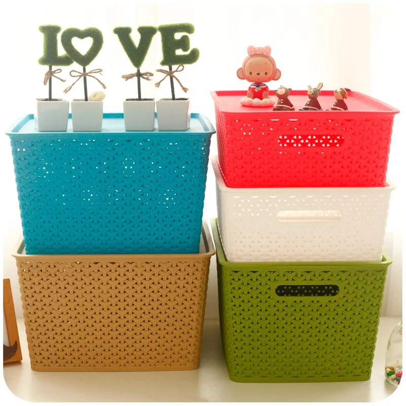 Hollowed Out Plastic Organizer Storage Box For Clothes Toy