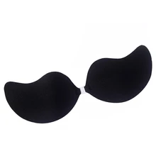 Накладки на грудь женские бюстгальтеры без бретелей черный Невидимый самоклеющийся сексуальный спереди застежка бандаж палочка Гель Бюстгальтеры без бретелей прокладка для нипеля
