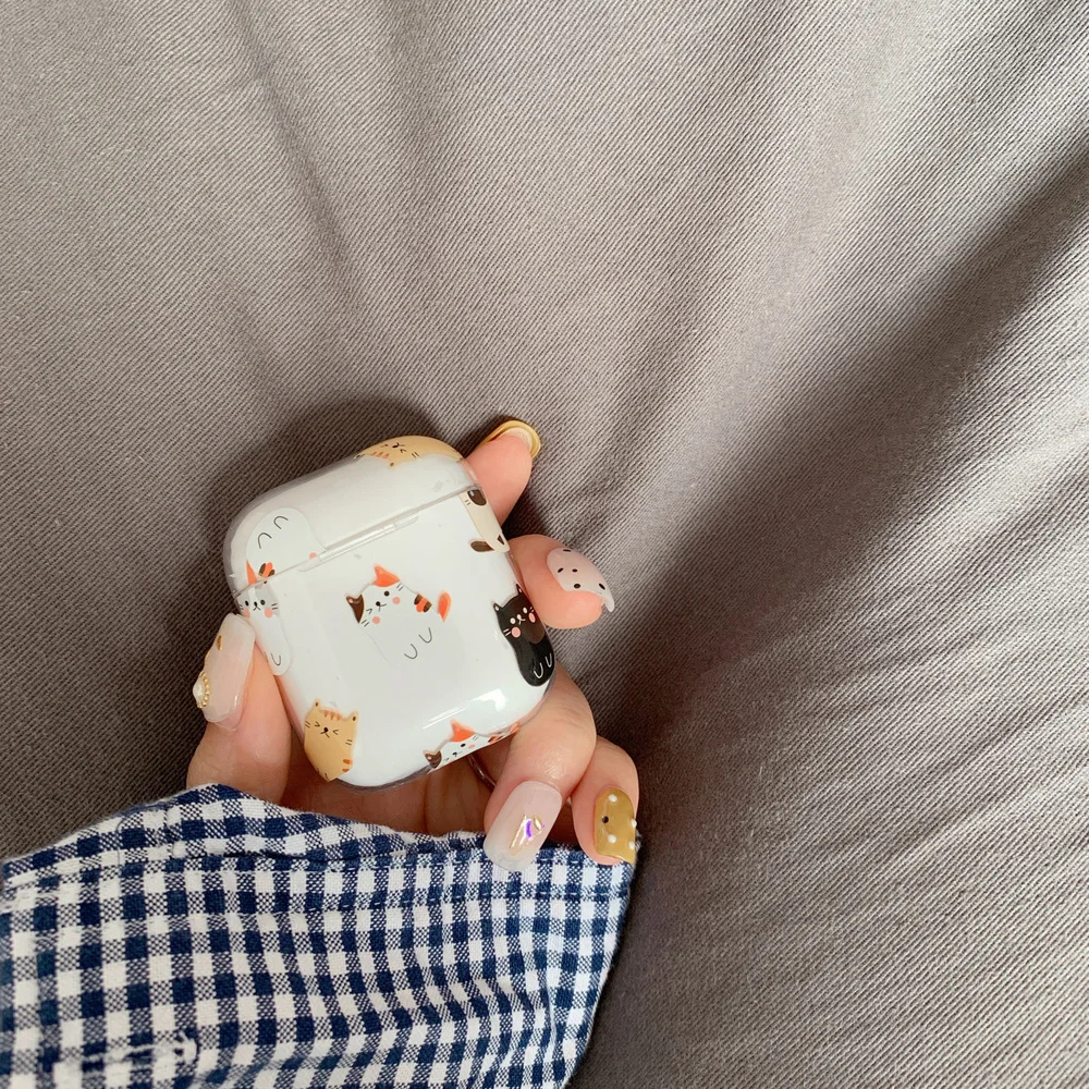 Cute Animal Hard PC Crystal Cover Bag Transparent Cats Dog Earphone Case for Apple AirPods 1 2 Wired Charging Box Accessories Cute Animal Hard PC Crystal Cover Bag Transparent Cats Dog Earphone Case for Apple AirPods 1 2 Wired Charging Box Accessories