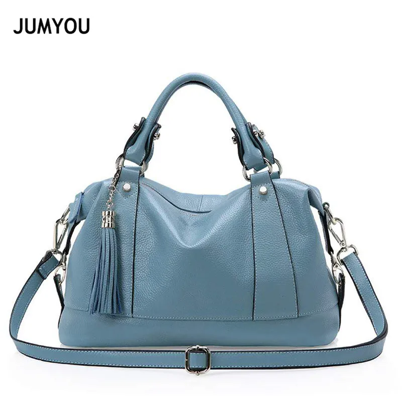 

Genuine Leather Crossbody Bags For Women 2018 Hobos Handbags Fashion Tassel Soft Shoulder Bags For Ladies Bolso Mujer Grande