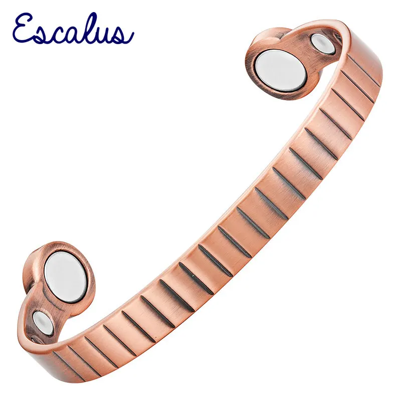 

Escalus Power Strong Big Magnets Magnetic Bracelet For Women Antique Copper Jewelry Men Bangles & Bracelets Wristband Charm