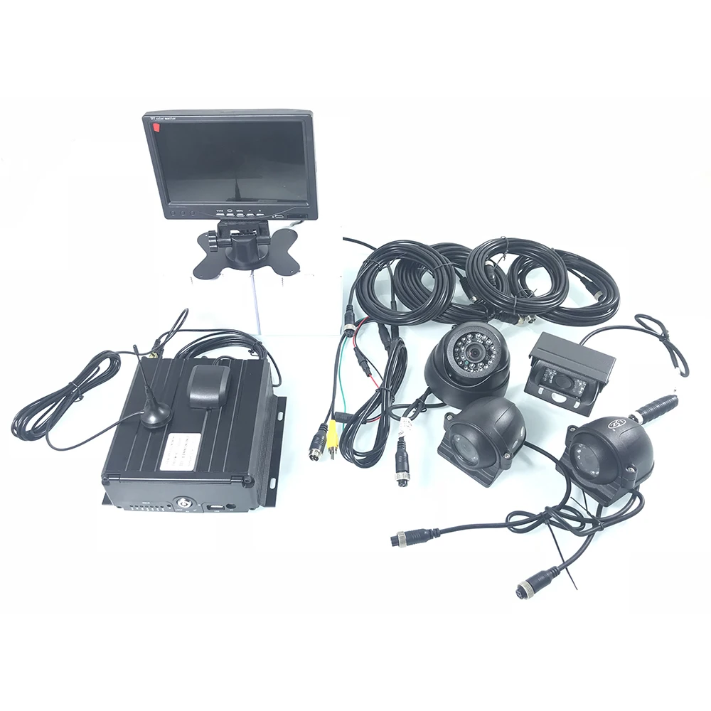Support 4CH audio and video input 4G GPS Truck Monitoring Suite remote video online Monitoring real-time satellite positioning