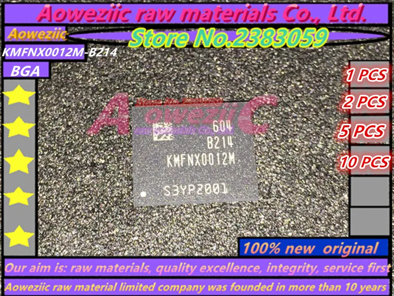 

Aoweziic 100% new original KMFNX0012M-B214 BGA EMMC memory chip KMFNX0012M B214