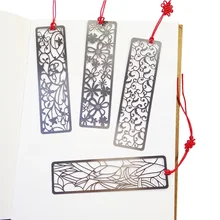 20 шт./партия милые из нержавеющей стали полые кружева металлическая Закладка закладки для книг подарочная карта