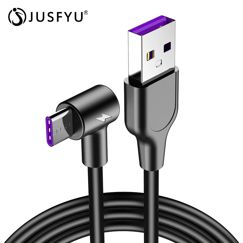 

5A Type C Cable 90 Deg Super Fast Charging USB C Micro USB Quick Charging Cable For iPhone Samsung Xiaomi Huawei Mate 20 P10 P20