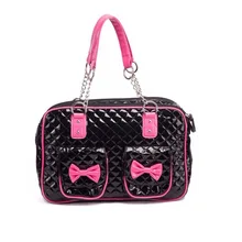 H35 милые розовые сумки для переноса собак из искусственной кожи маленькие собаки, кошки сумка с цепочкой переноска для животных сумка на плечо сумка для животных Qualited