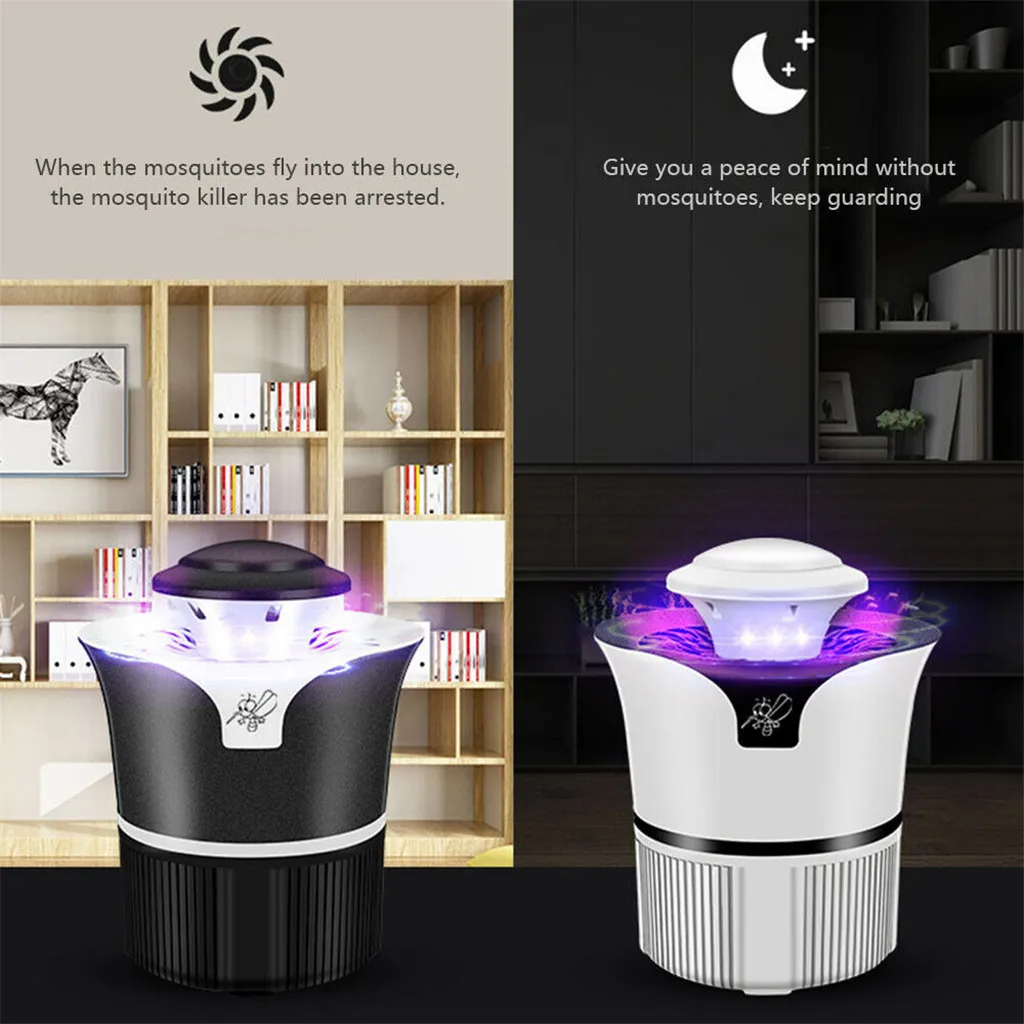 

Safe Photocatalytic Mosquito Killer Lamp LED Light NonToxic UV Insect Trap USB Bionic body light source Mosquito lamp