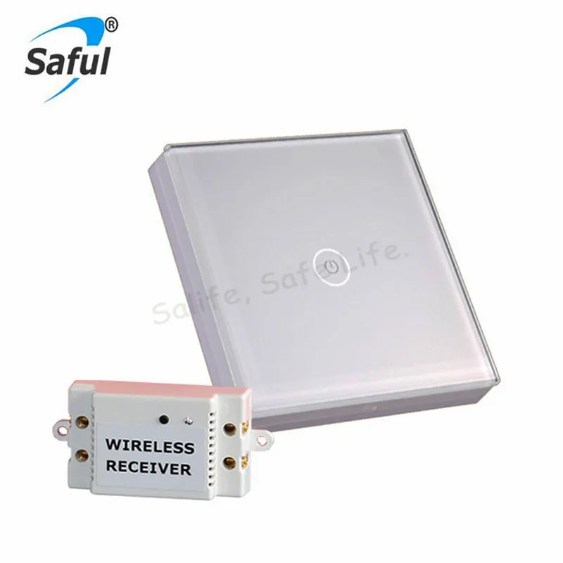 

Wall Switch 1 gang 1 Way Long Distance Remote Control Light Switch Push Button LED Indicator Luxury Crystal Glass Touch Switch