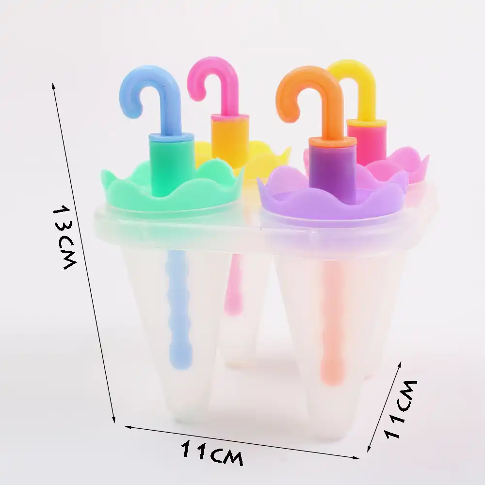 6x Homemade Umbrella Ice Lolly Mould Maker Cream Stand Kitchen Craft Smoothie