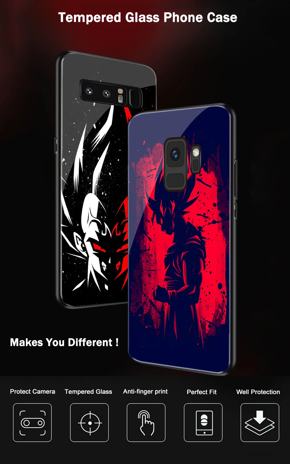 Для samsung S10 чехол Dragon ball Z жесткий чехол из закаленного стекла для samsung Galaxy Note 8 9 10 S8 S9 Plus S10 plus S10 Lite