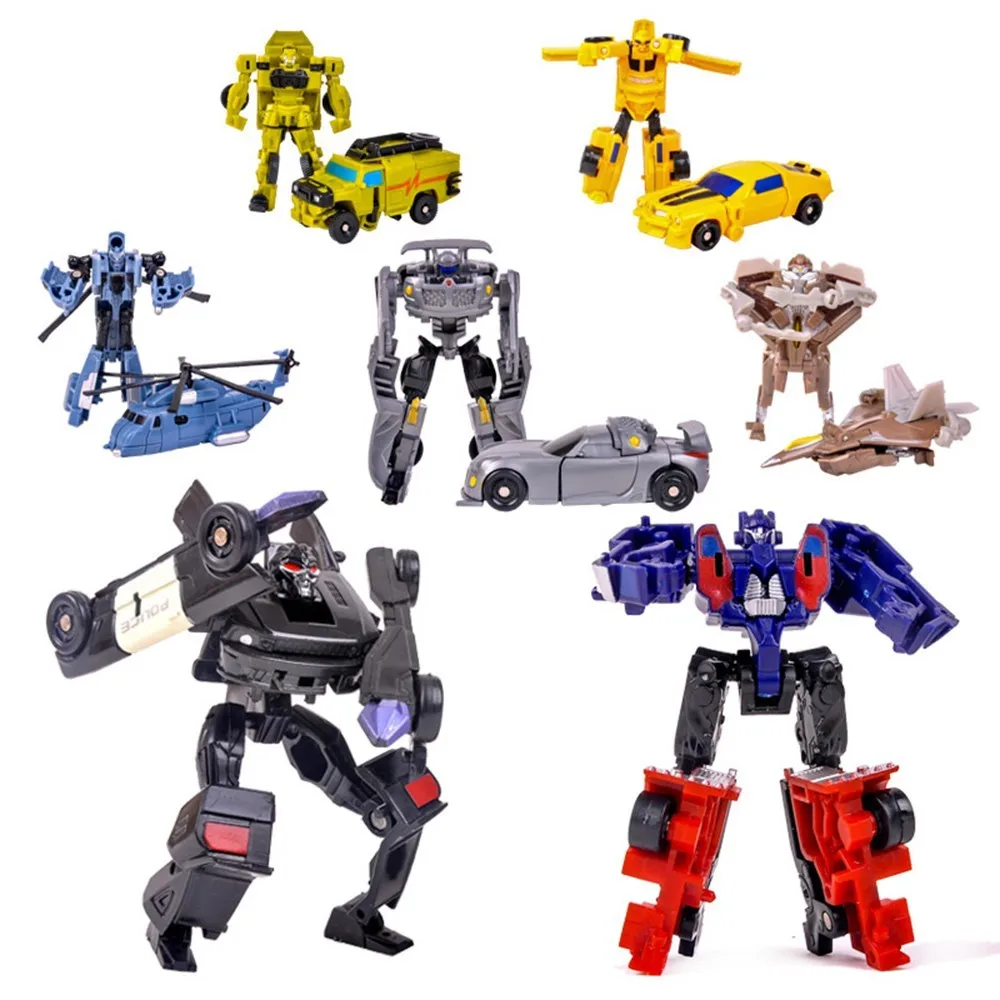 Transformation Kids Classic Funny  Robot Cars Toys For Children Action & Toy Figures Metamorphic Robot Toy