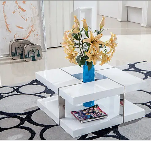 living room home furniture coffee table minimalist modern style wooden mesas rectangle table basse de salon white sehpalar tablo