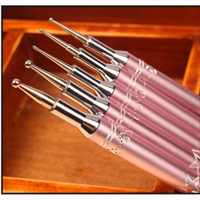 Luxury 5 Pcs 2 Way Aluminum Dotting Pen Marbleizing Tool Painting Dot
