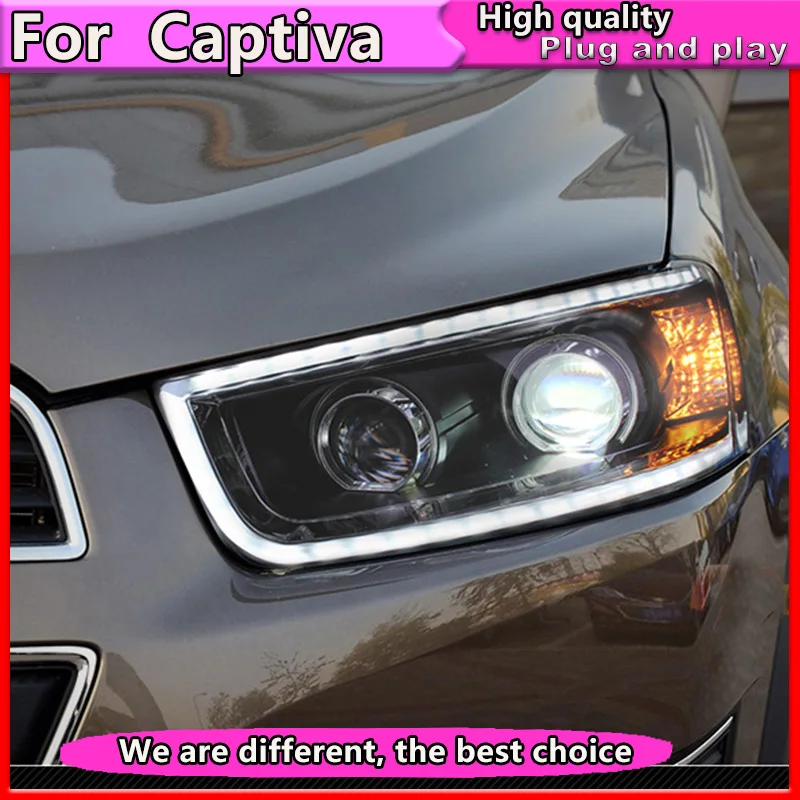 Автомобильные фары для Chevrolet Captiva фары Captiva светодиодный фары DRL H7 D2H Hid вариант Ангел глаз би ксенон луч