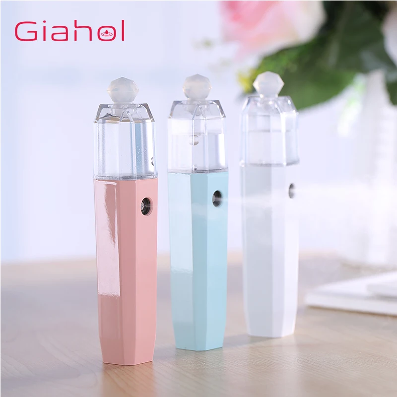 

Handy Face Nano Moisture Sprayer Mini Protable Atomization Air humidifier LED Light Skin Care Hydrating Vaporizer For travel