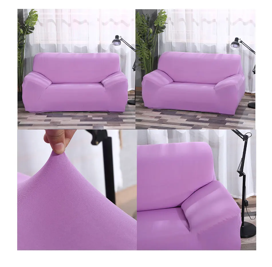 Сплошной цвет L чехол для дивана универсальный эластичный стрейч чехол для угловой секционный полиэстер мебель кресло диване чехол