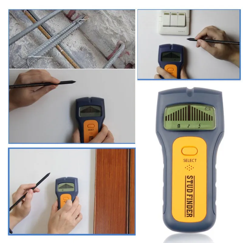 

Metal Detector Three-in-one Wall Detector Electric Finder Scanning Warning Detector Home Works Wall Mental Instruments