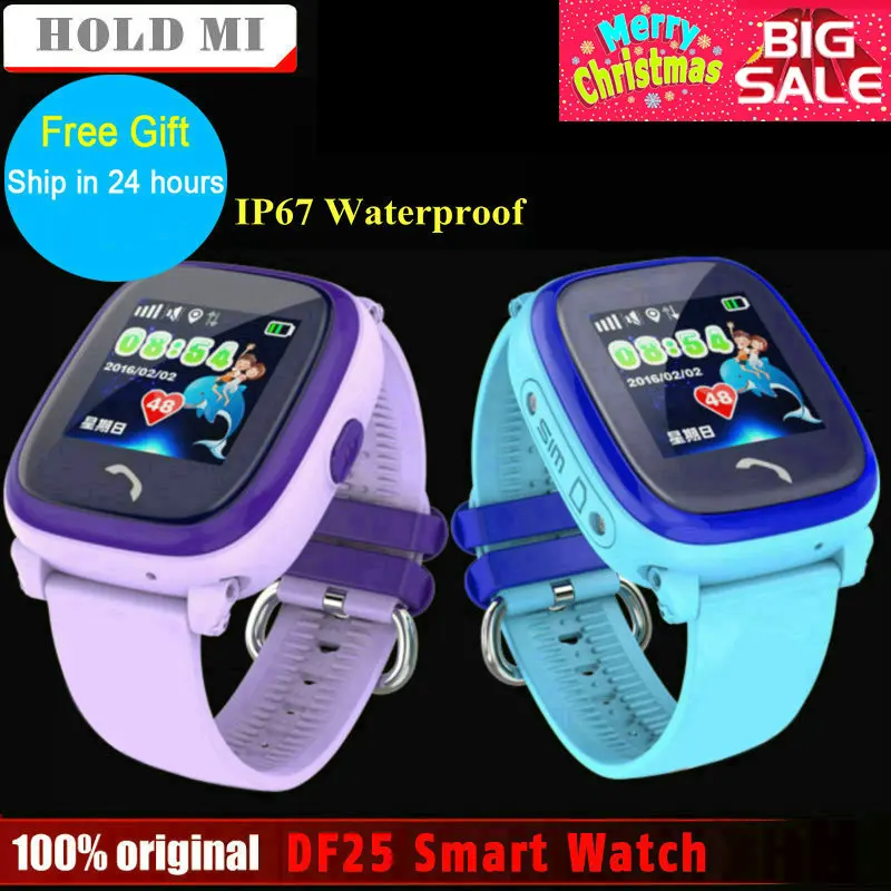 

Hold Mi IP67 Waterproof Smart Watch DF25 Child GPS Smart Baby Watch SOS Call Location Device Tracker Anti-Lost Monitor