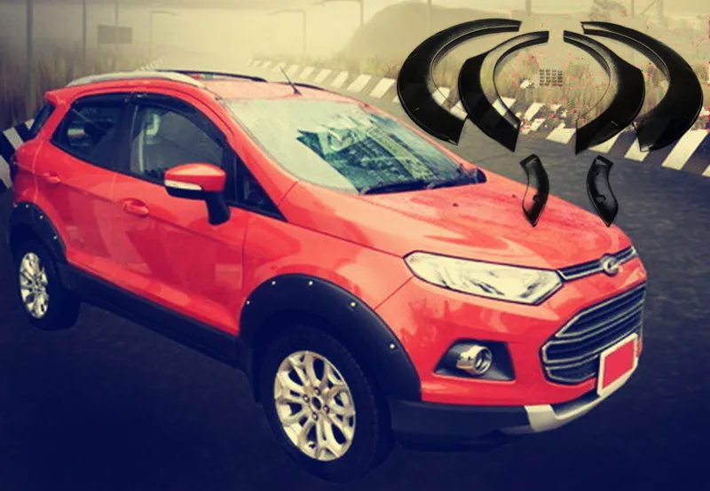 

For ECOSPORT CAR STYLING MOULDING Fender Flare Accessories Black Mudguards FIT For ECOSPORT CAR