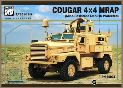 Panda model PH35003 1 35 COUGAR 4X4 MRAP Mine Resistant Ambush Protected plastic model kit