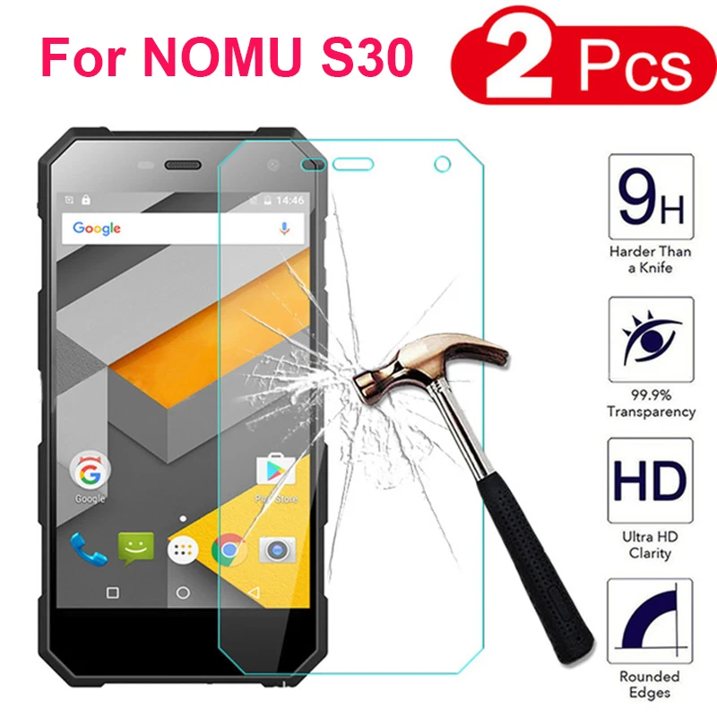 

2PC Tempered Glass Film For NOMU S10 5.5 LCD Anti-Explosion 9H Premium Protective Glass Films Case For NOMU S10 Screen Protector