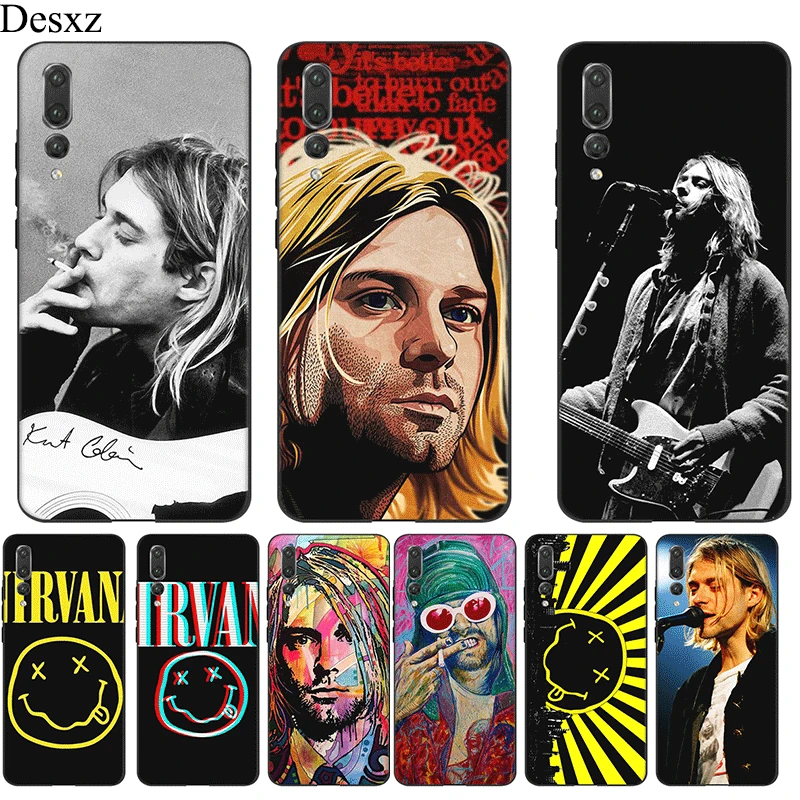 Силиконовый чехол для телефона Honor Note 10 9 7X 7C 8X 8C 7A 6A 8 Lite Nirvana Kurt Cobain защитный