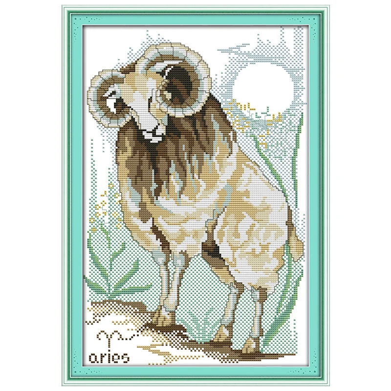 A Goat Patterns Counted Cross Stitch 11CT Printed 14CT Cross Stitch Set