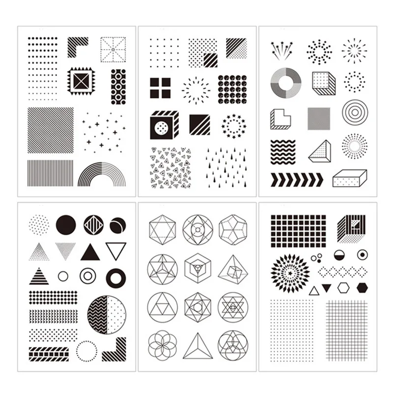 

New Design Pattern Dot Stripe Transparent Clear Stamps Silicone Seal for DIY Scrapbooking Card Making Album Decoration Crafts