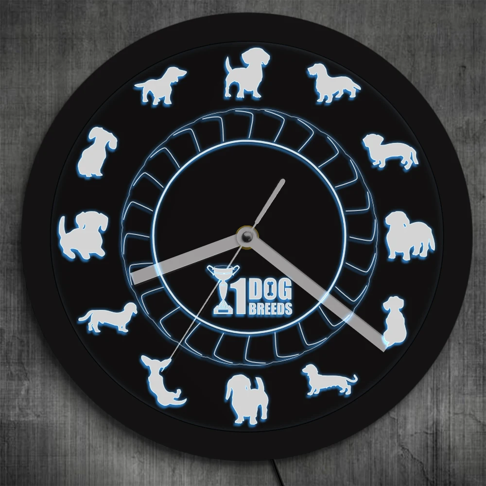 Champion Dog Breed Dachshund Wall Clock Dachs Sausage Dog Vintage Clock