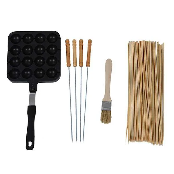 

COFA sushi mould 16 forms takoyaki pan Mould with handle DIY sushi set - Black