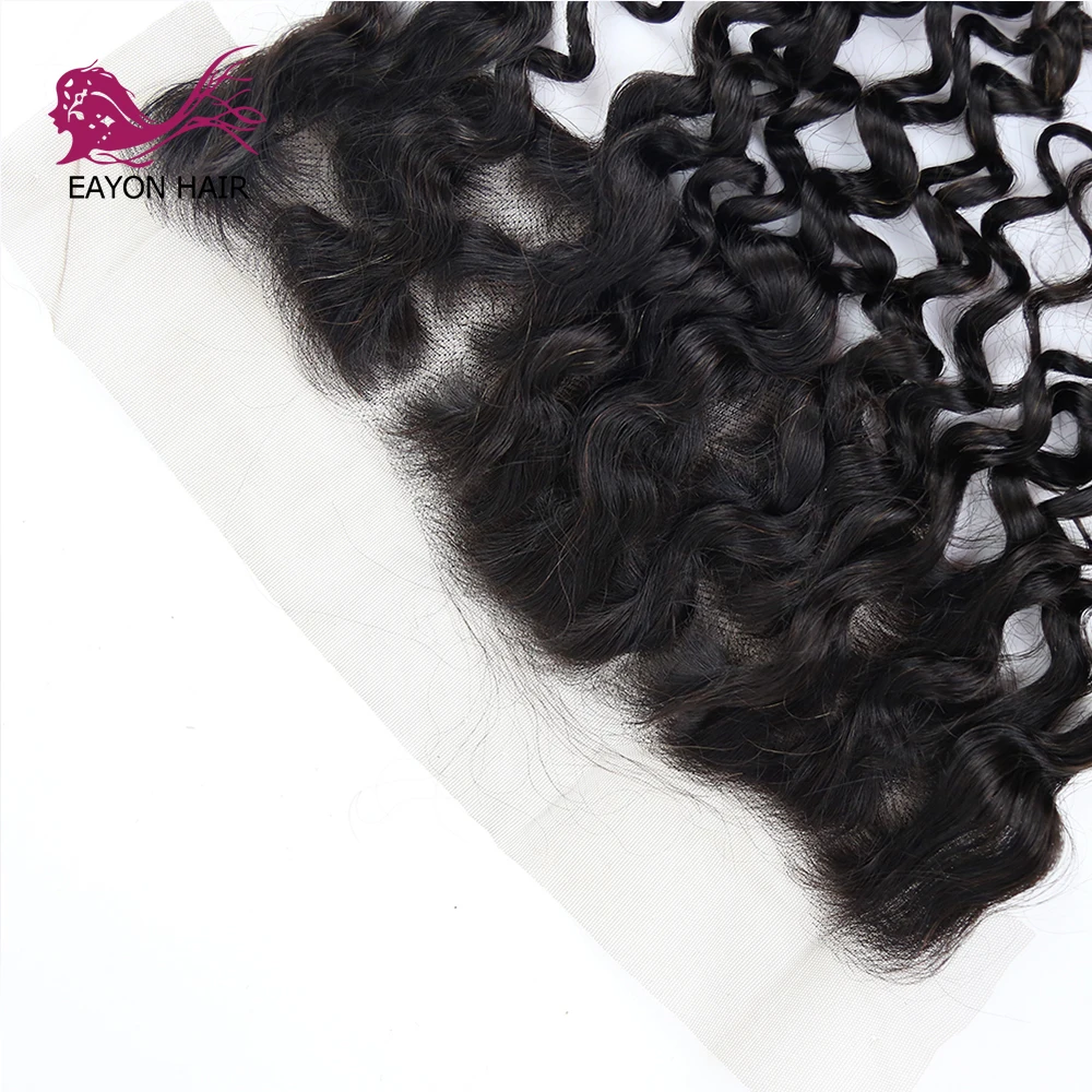 Eayon Hair Deep Curly Lace Frontal Human Hair Free Part Brazilian Hair 1 Pieces Lace Frontal Closure 100% Remy Human Hair