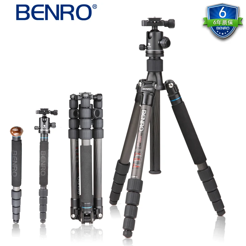 

gopro New Benro C2692TB1S carbon fiber tripod Impreaaion nip detachable Monopod Travel Angel Kit four in one free shipping