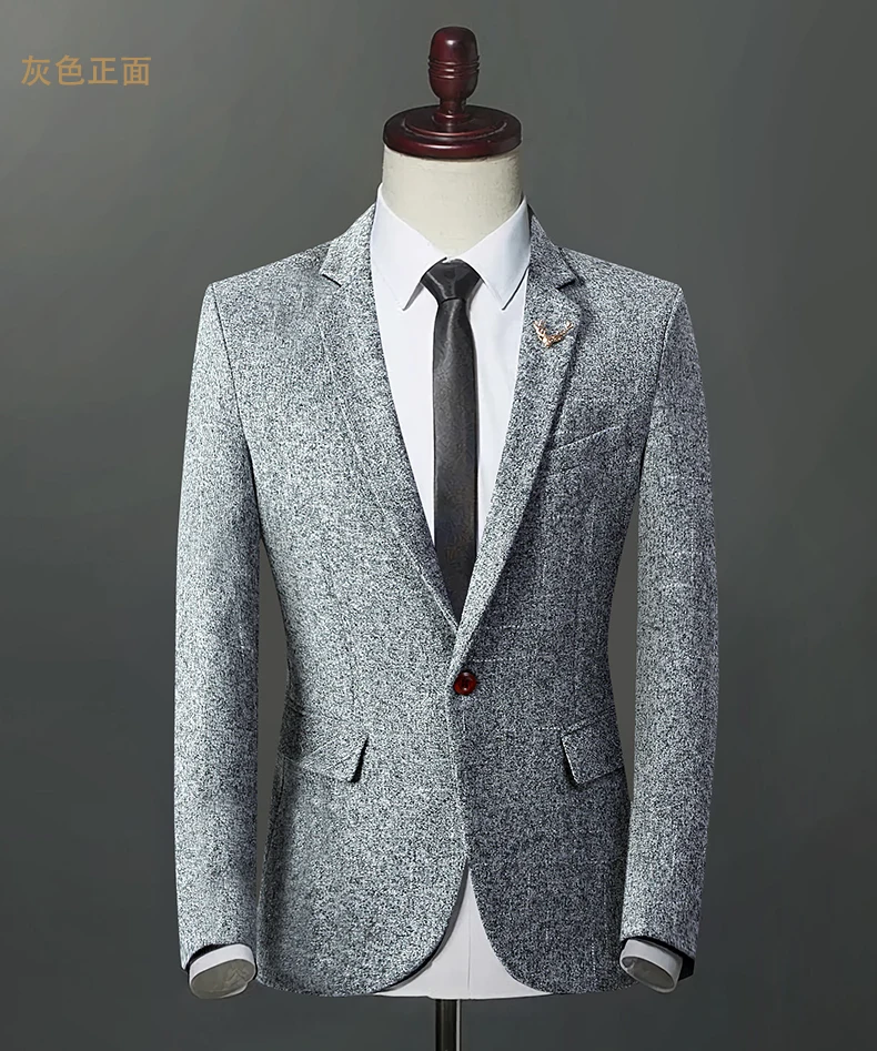 Модный мужской повседневный бутик бизнес костюм на одной пуговице/мужской Тонкий Блейзер пиджак пальто
