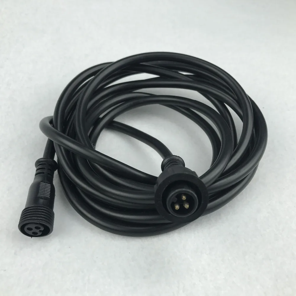 

BLACK 7.6m(25feet)3 core waterproof extension cable,one end with male,the other end with female,male connector's diameter:13.5mm