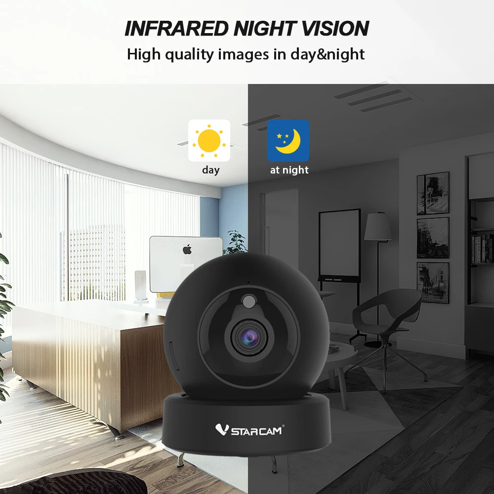 Камера видеонаблюдения Vstarcam G43S 1080P 2 МП IP Wi Fi инфракрасная камера ночного
