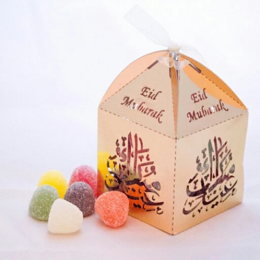 

Amazing cute eid gifts packaging! Eid party decorations for muslim laser cut eid mubarak candy box