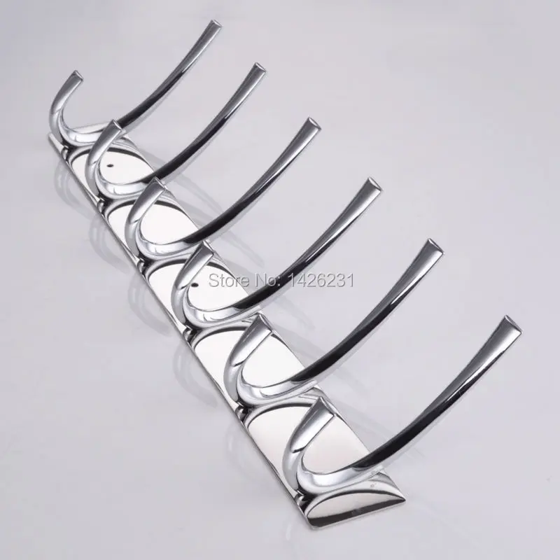 KES A40H40 Coat Hook RackRail With 40 Pronged Hooks Wall Mount New 6 Hook Wall Mounted Coat Rack KES A40H40 Coat Hook RackRail With 40 Pronged Hooks Wall Mount New 6 Hook Wall Mounted Coat Rack