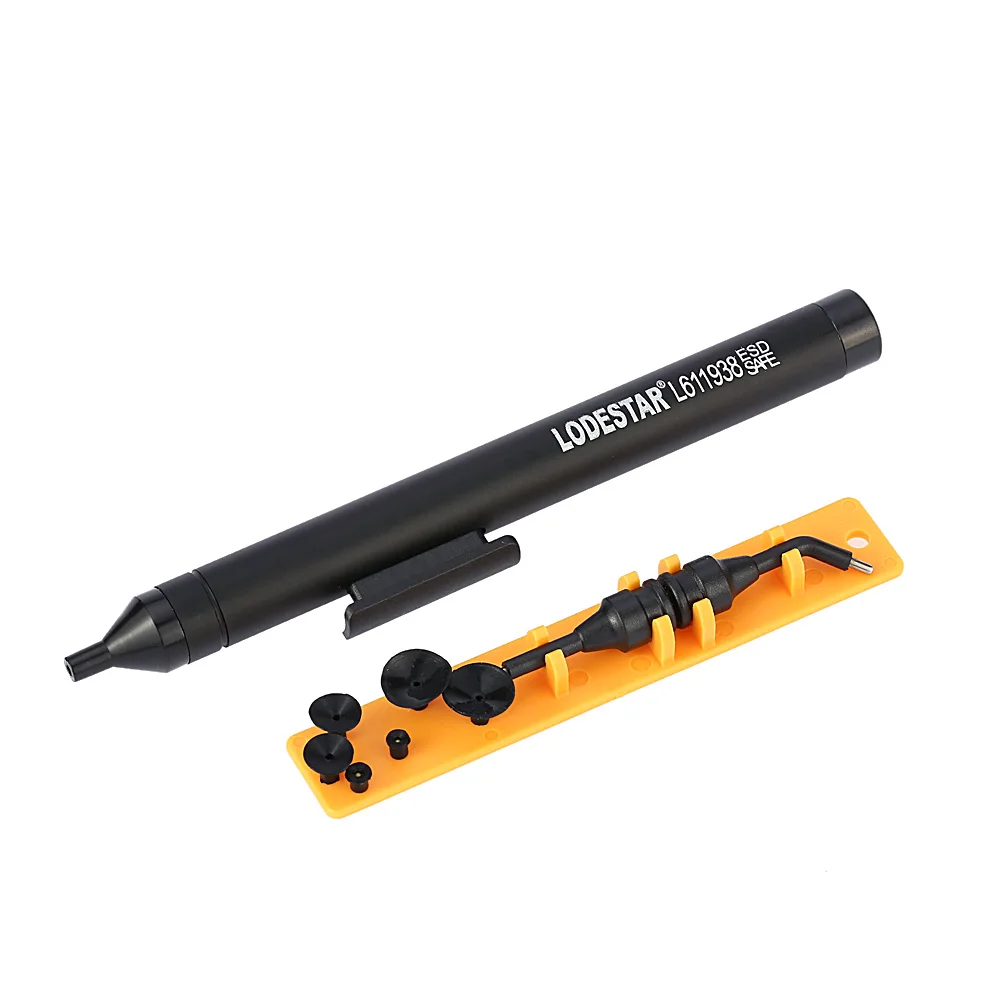 Sucking Pickup Tool Manual Vacuum Suction Pen with 2 Suckers Tips and 6 Suckers for IC//SMD for Picking up Small Electronic Components