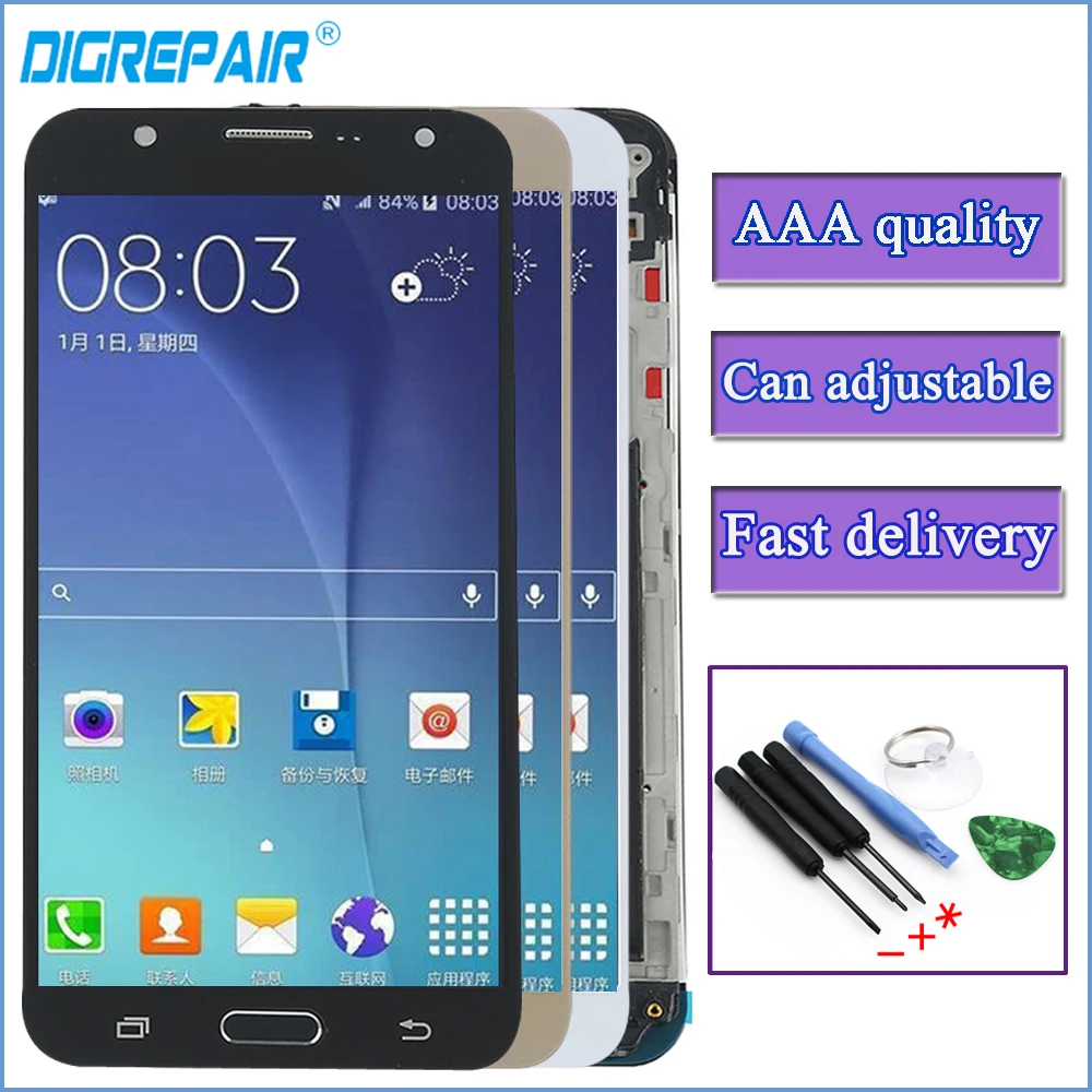 

j7 lcd For Samsung Galaxy J7 2015 J700 SM-J700M J700H LCD Display touch Screen With Frame For Samsung j7 2015 screen J700f lcd