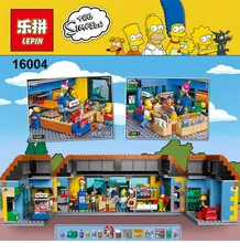 On-stock New Lepin 16004 The Simpsons Bart Homer Minifigure Action Figures Model Building Block Bricks Compatible With Legoe