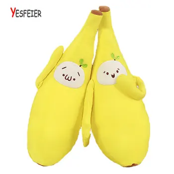 

50cm Cute new style expression banana doll soft pillow cushion birthday gift toy yellow banana plush toys Yesfeier