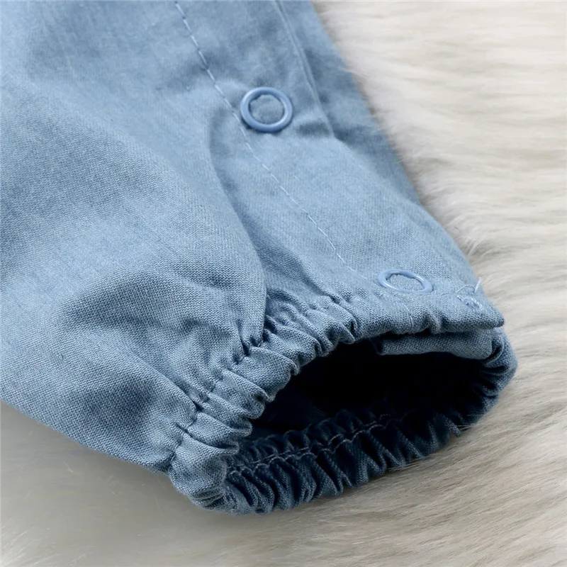 0-24 m recién nacido bebé niña bordado Romper Fly Sleeve Denim ropa lindo bebe verano traje Jumpsut 2018 0-24 m recién nacido bebé niña bordado Romper Fly Sleeve Denim ropa lindo bebe verano traje Jumpsut 2018