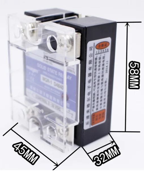 

free shipping mager 40A SSR,input 3-32VDC output 24-480VAC single phase solid state relay SSR MGR-1 D4840 40A