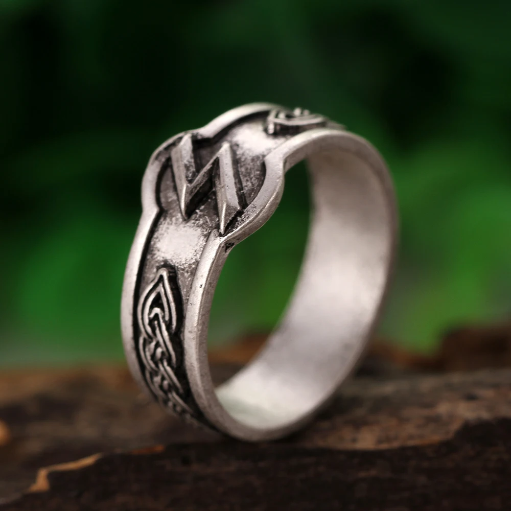 

1pc Viking Sowilo Rune Rings Men women Sowulo Symber Signet Runic Ring Anel Bague